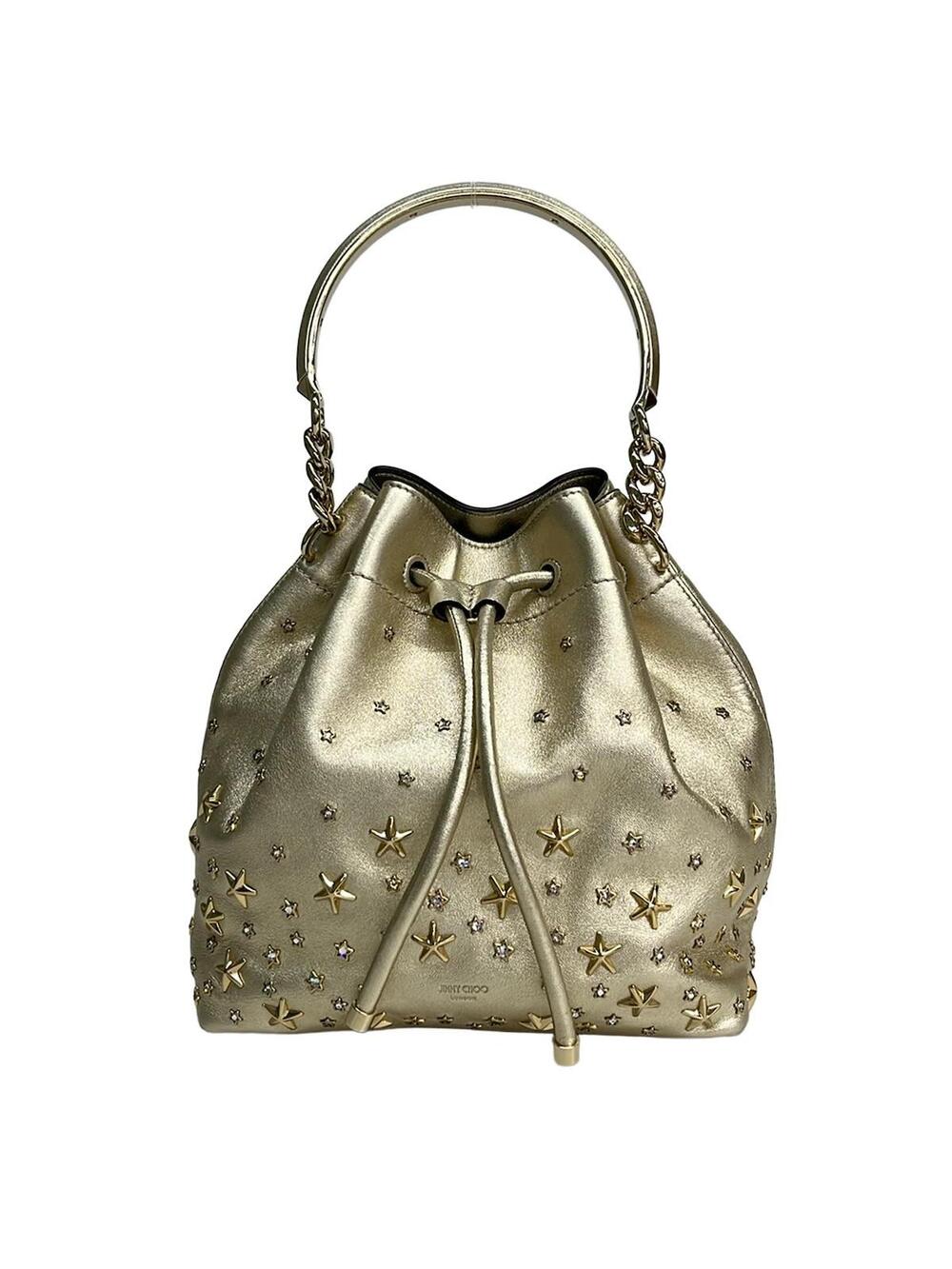 Jimmy Choo Bonbon Bucket Champagne Gold #376421J67B